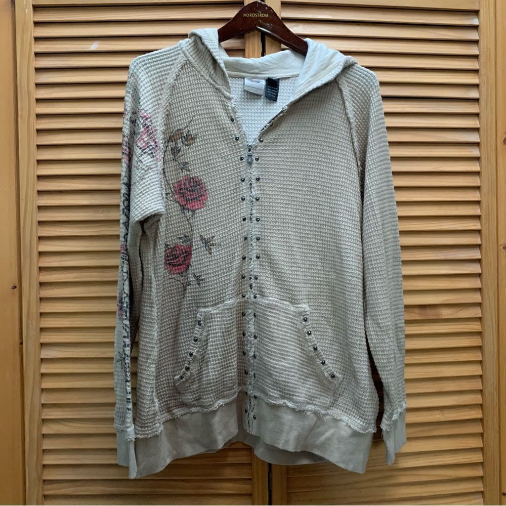 Harley-Davidson Waffle Knit Zip Up Jacket XL